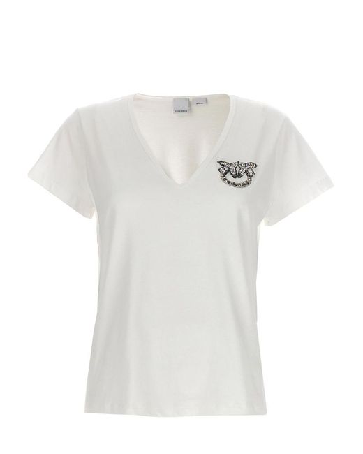 Pinko White 'Turbato' T-Shirt