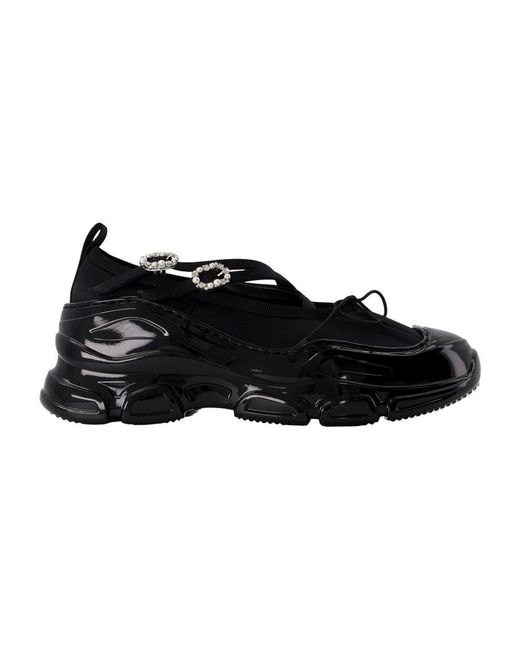 Simone Rocha Black Classic Criss Cross Tracker Sneakers