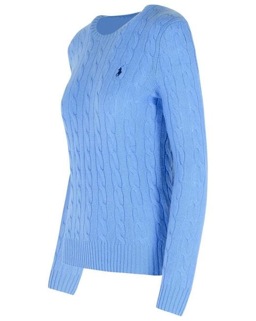Polo Ralph Lauren Blue Light Cashmere Blend Sweater