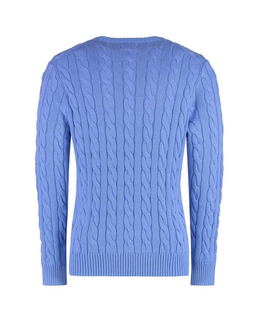 Polo Ralph Lauren Blue Light Cotton Knitwear for men