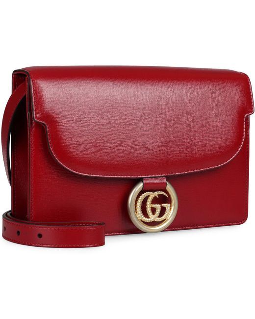 Gucci Red GG Ring Leather Mini Shoulder Bag