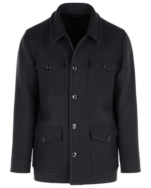 Tom Ford Black Virgin Wool Jacket for men