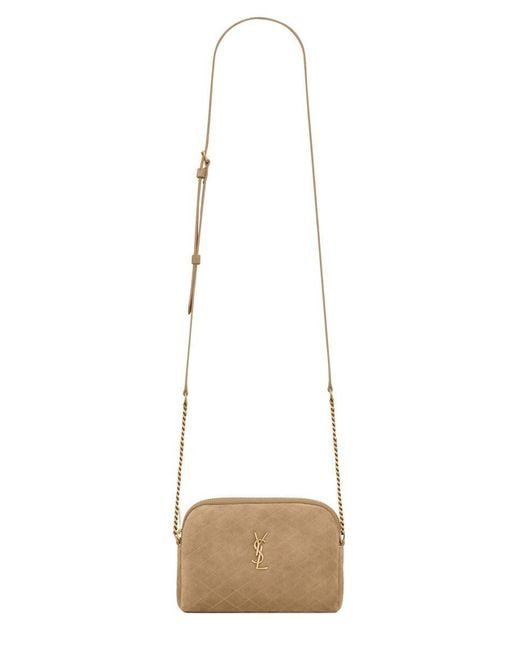 Saint Laurent White "Gaby" Clutch Bag With Zipper