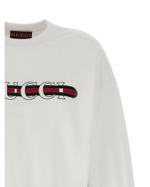 Gucci White Web' Sweatshirt