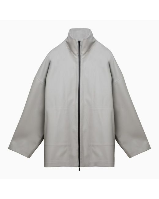 Fear Of God Gray Rubberized High Necked Jacket Paris Sky for men