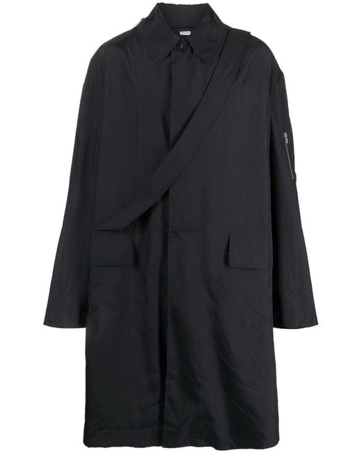 Random Identities Black Raincoat With Strap Clothing for men