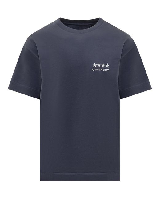 Givenchy Blue 4g Cotton T-shirt for men