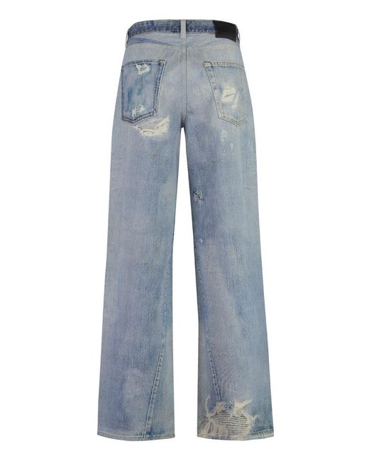 Our Legacy Blue Full Cut Wide-Leg Jeans