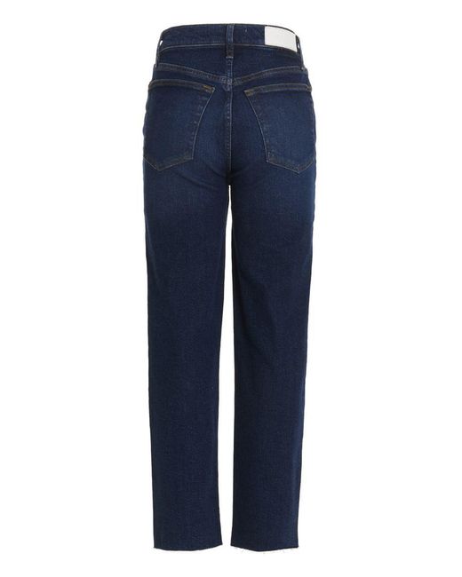 Re/done Blue '70's Stove Pipe' Jeans