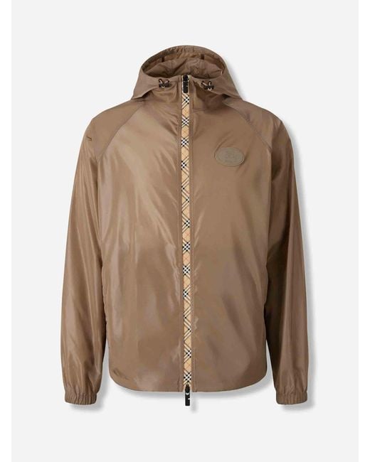 Burberry Brown Windbreaker Technical Jacket for men