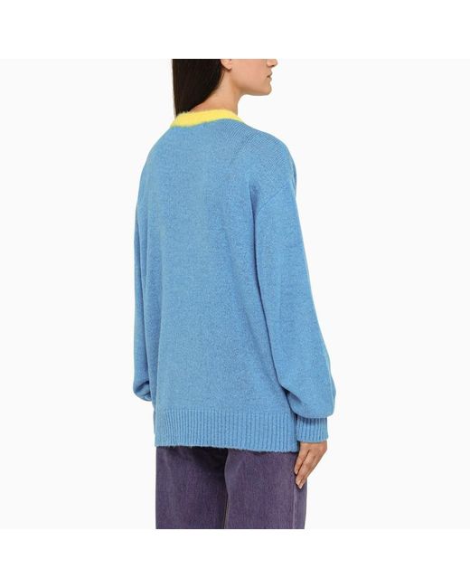 ANDERSSON BELL Blue/yellow Crew-neck Sweater