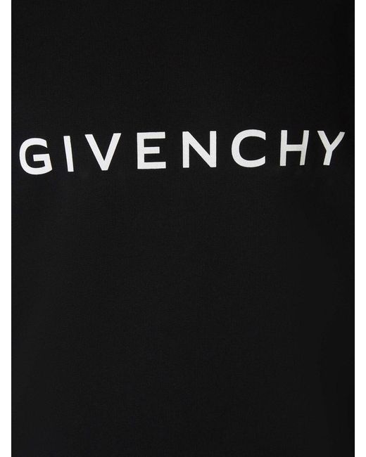 Givenchy Black Cotton Logo Sweatshirt for men