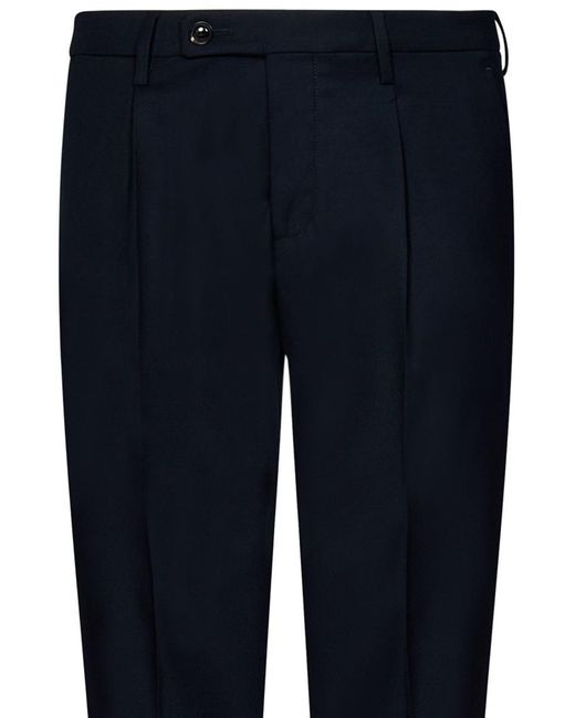 MICHELE CARBONE Blue Trousers for men