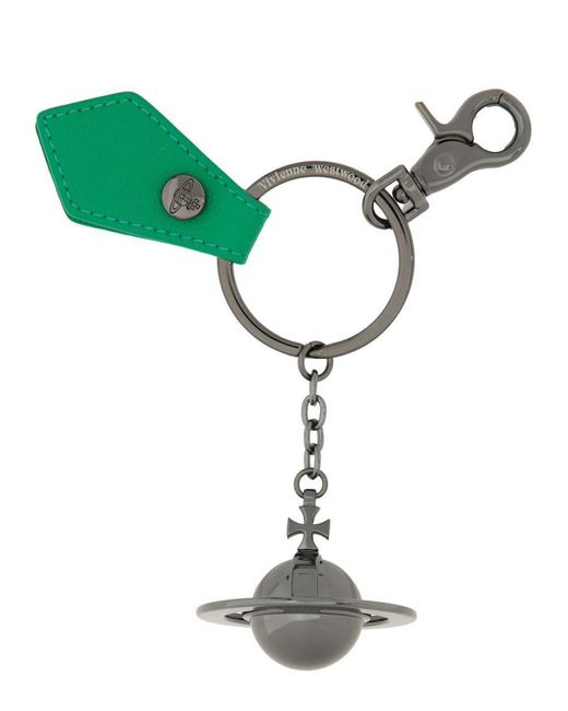 Vivienne Westwood Green 3D Orb Keychain