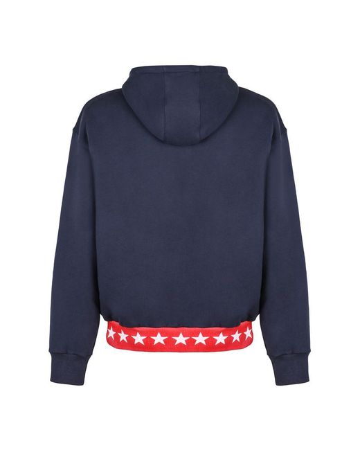 Givenchy Blue Cotton Hoodie for men