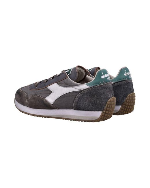 Diadora Gray Equipe Dirty Stone Wash Evo Sneakers