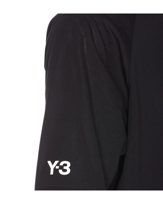Y-3 Black Y-3 T-shirts And Polos for men