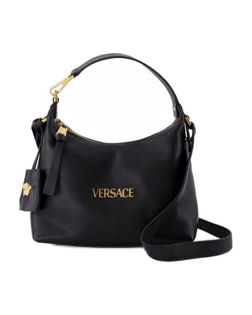 Versace Black Hobo Shoulder Bag