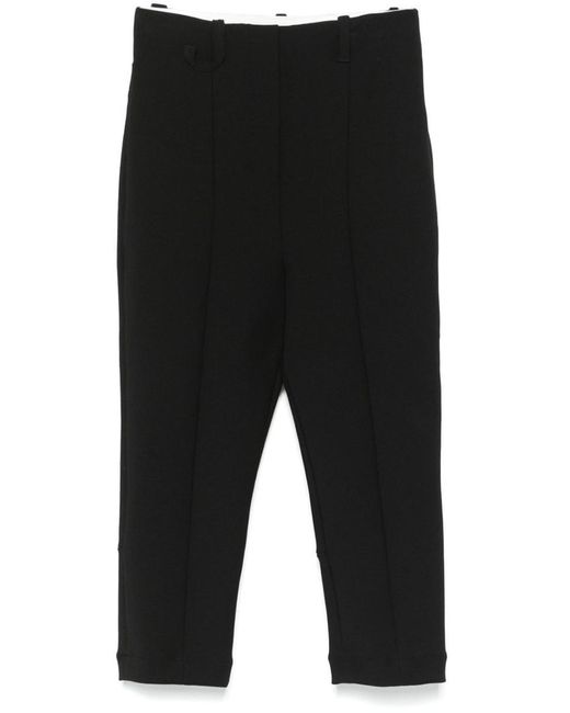 Jacquemus Black Tailored Capri Trousers With Hidden Fastening And Press Stud Cuffs