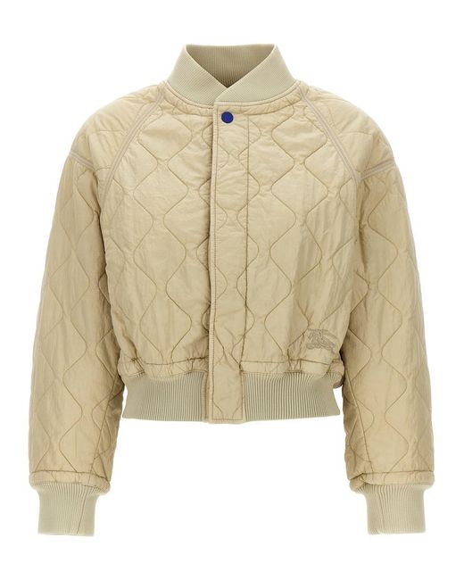 Burberry Natural Quilted Bomber Jacket Casual Jackets, Parka