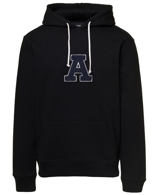 Axel Arigato Hoodie With Logo Patch In Cotton in Black for Men | Lyst