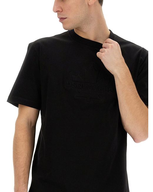 DSquared² Black Regular Fit T-Shirt for men