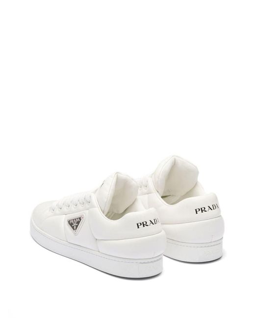 Prada White Padded Leather Sneaker