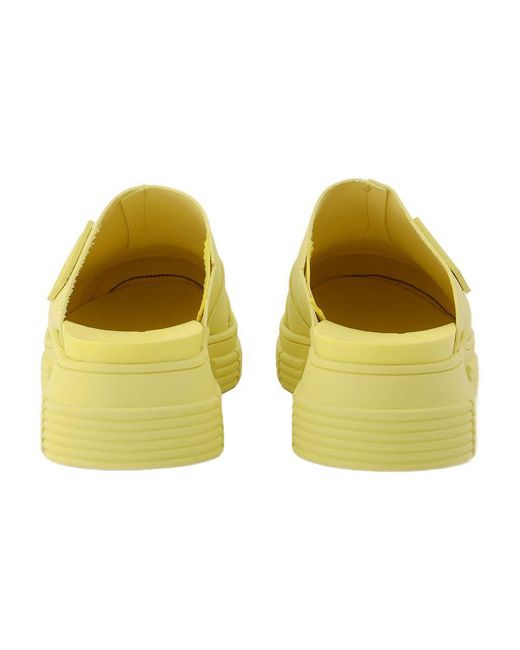 Ganni Yellow Recycled Rubber Retro Mules