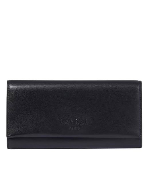 Lancel Black Slim Flap Wallet Accessories
