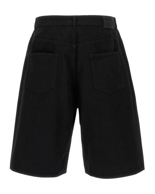 Saint Laurent Black Cotton Bermuda Shorts for men