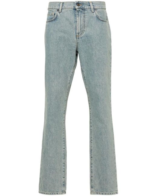 Moschino Blue Straight Jeans With A Faded Effect for men