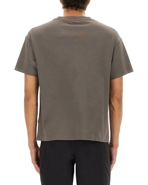 Palm Angels Gray T-Shirt With Print for men