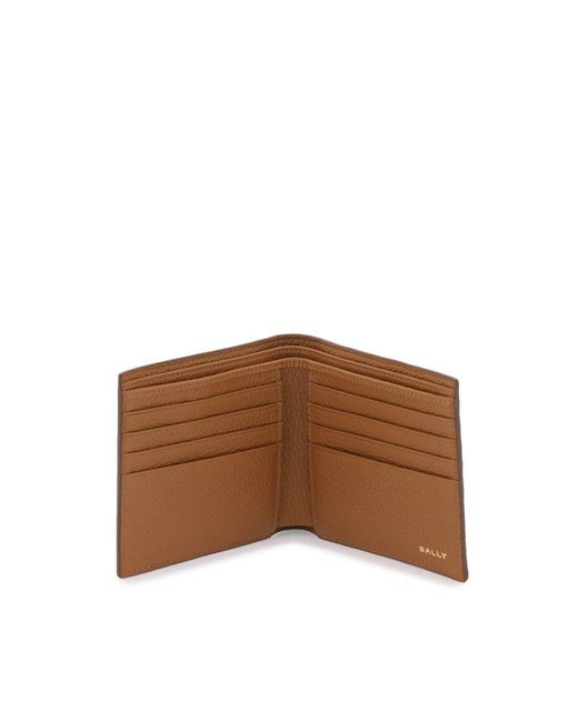 Bally Brown Pennant Bi-fold Wallet for men