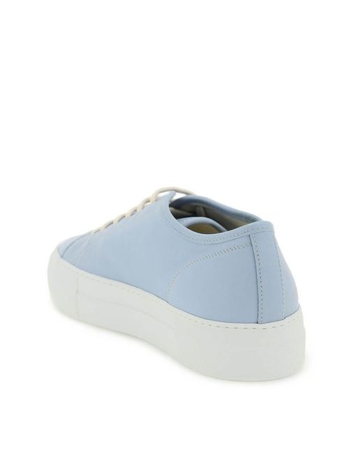 Common Projects Blue Leather Tournament Low Super Sneakers