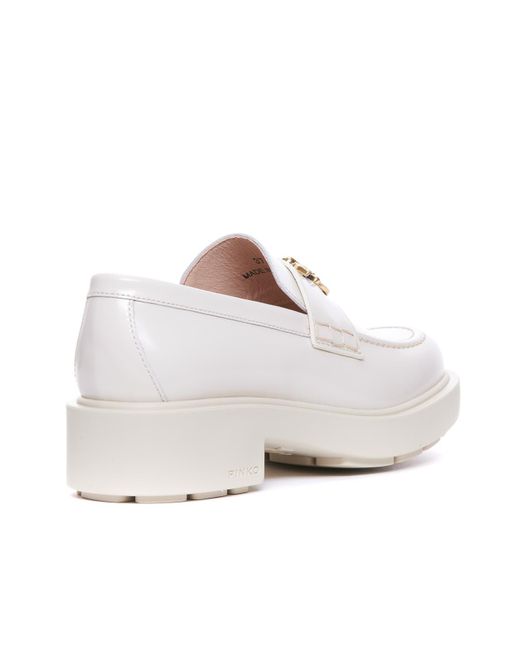 Pinko White Flat Shoes