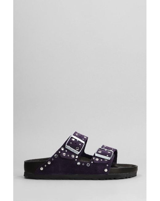 Birkenstock Purple Arizona Rivet Flats