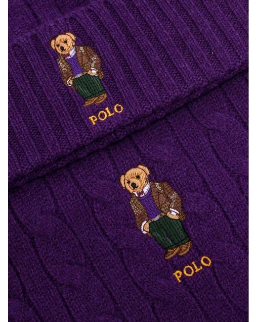 Polo Ralph Lauren Purple Hat And Scarf for men