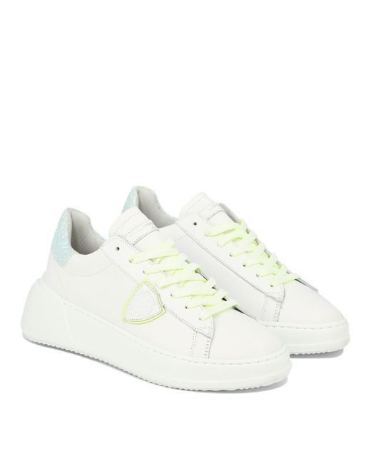 Philippe Model White "Tres Temple" Sneakers