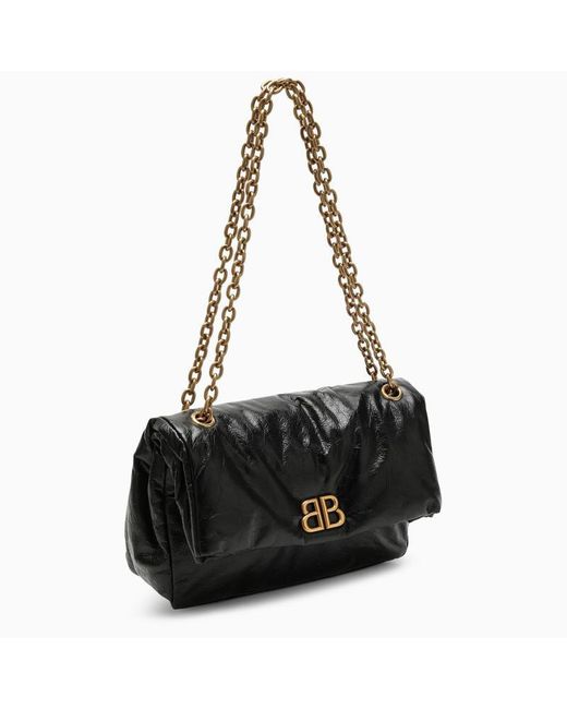 Balenciaga Black Small Monaco Bag With Chain