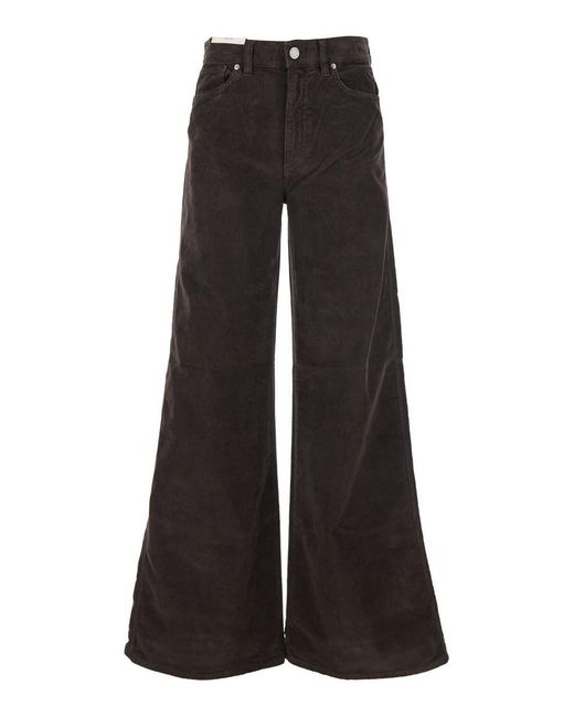 PT Torino Black 'Cindy' Pants With Logo Patch On The Rear And Wide Leg