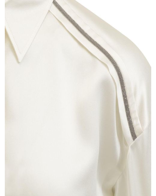 Brunello Cucinelli White Jewelry Shirt