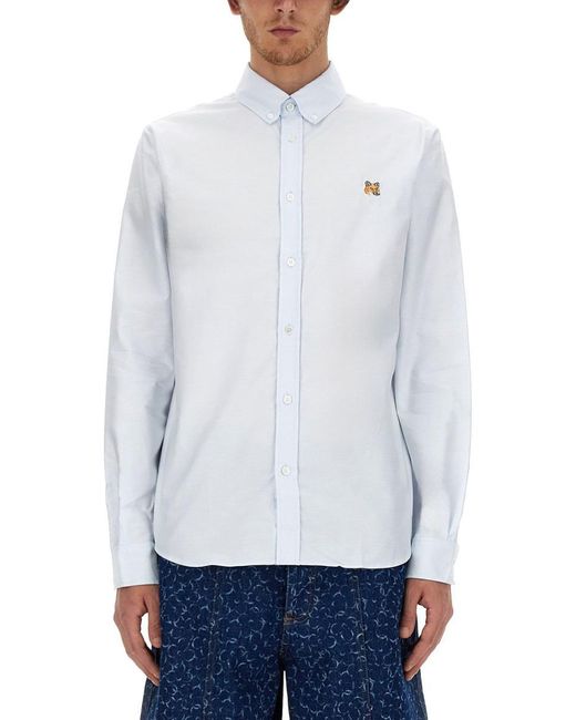 Maison Kitsuné White Cotton Shirt for men