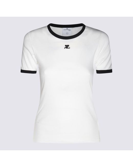 Courreges White Cotton T-Shirt
