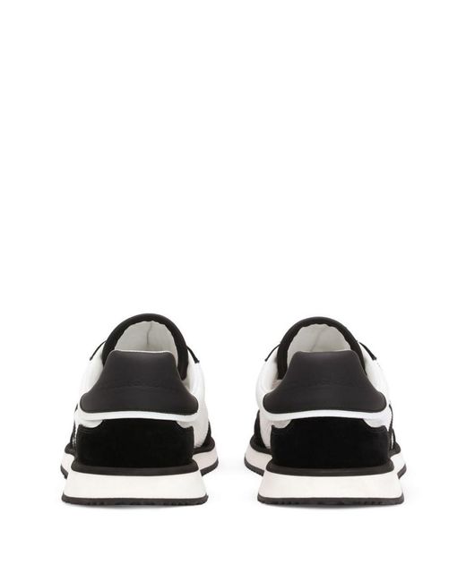 Dolce & Gabbana Black Suede And Mesh Dg Cushion Sneakers Shoes for men