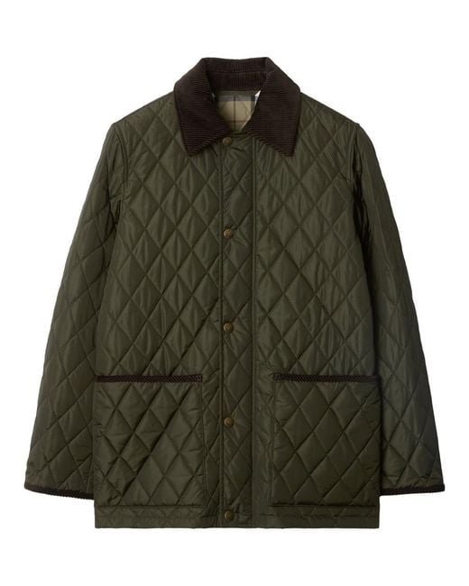 Burberry Green Tal Quilted Nylon Barn Jacket Clothing