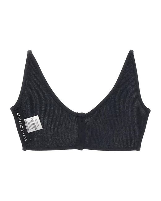 Y. Project Bralette 'Invisible Strap' in Blue