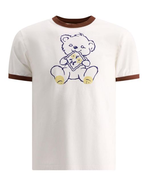 Kapital White "Peckish Little Bear" T-Shirt for men