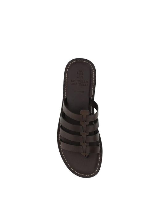Brunello Cucinelli Black Flat Shoes for men