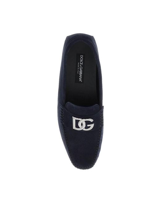 Dolce & Gabbana Blue Suede Drivers for men