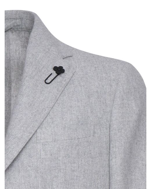 Lardini Gray Single-breasted Jacket for men